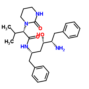 (S)-N-[(2S,4S,5S)-5-氨基-4-羟基-1,6-二苯基-2-己基]-3-甲基-2-(2-氧代四氢嘧啶-1(2H)-基)丁酰胺结构式_192726-05-9结构式