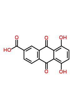 5,8-二羟基-9,10-二氧代-蒽-2-羧酸结构式_19591-45-8结构式