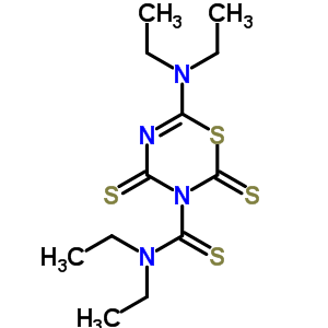 6-二乙基氨基-N,N-二乙基-2,4-二磺酰基-1,3,5-噻二嗪-3-硫代甲酰胺结构式_19801-74-2结构式