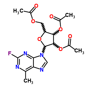 2-氟-6-甲基-9-(2,3,5-三-O-乙酰基-b-D-呋核亚硝脲)-9H-嘌呤结构式_20289-64-9结构式