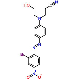 3-[[4-[(2-溴-4-硝基苯基) 氮杂]苯基](2-羟基乙基)氨基]-丙腈结构式_20371-10-2结构式