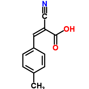 2-氰基-3-(4-甲基苯基)丙烯酸结构式_20374-48-5结构式