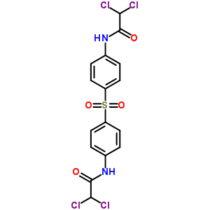 2,2-二氯-n-[4-[4-[(2,2-二氯乙酰基)氨基]苯基]磺酰基苯基]乙酰胺结构式_20501-92-2结构式