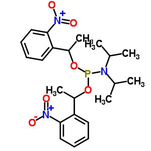 双[1-(2-硝基苯基)乙基] N,N-二异丙基亚磷酰胺结构式_207516-14-1结构式