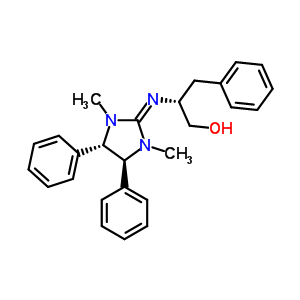 (4S,5S)-1,3-二甲基-4,5-二苯基-2-[(R)-1-苄基-2-羟基乙基亚氨基]咪唑啉结构式_210468-90-9结构式