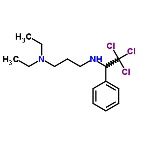 N,N-二乙基-n-(2,2,2-三氯-1-苯基-乙基)丙烷-1,3-二胺结构式_21276-81-3结构式