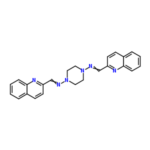 1-喹啉-2-基-n-[4-(喹啉-2-基亚甲基氨基)哌嗪-1-基]甲胺结构式_21312-13-0结构式