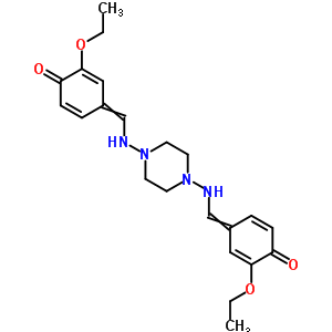 2-乙氧基-4-[[[4-[(3-乙氧基-4-氧代-1-环己二烯-2,5-基)甲基氨基]哌嗪-1-基]氨基]亚甲基]-2,5-环己二烯-1-酮结构式_21323-30-8结构式