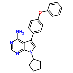 7-Cyclopentyl-5-(4-phenoxyphenyl)-7h-pyrrolo[2,3-d]pyrimidin-4-amine Structure,213743-31-8Structure
