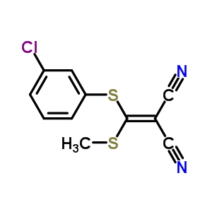 2-[(3-氯苯基硫代)(甲基硫代)亚甲基]-丙二腈结构式_214330-86-6结构式