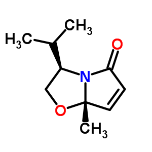 (3R-顺式)-(-)-2,3-二氢-3-异丙基-7a-甲基吡咯并[2,1-b]噁唑-5(7ah)-酮结构式_222629-69-8结构式