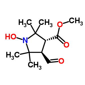 [(3R,4R)-3-甲酰基-4-(甲氧羰基)-2,2,5,5-四甲基-1-吡咯烷基]氧氮自由基结构式_229621-04-9结构式