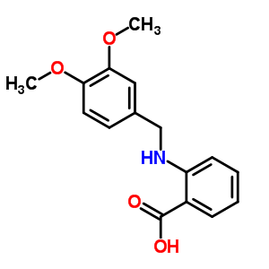 2-[[(3,4-二甲氧基苯基)甲基]氨基]-苯甲酸结构式_23145-60-0结构式