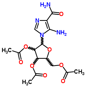 5-氨基-1-(2-O,3-O,5-O-三乙酰基-beta-D-呋喃核糖基)-1H-咪唑-4-甲酰胺结构式_23274-21-7结构式