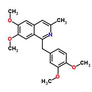 异喹啉,1-[(3,4-二甲氧基苯基)甲基]-6,7-二甲氧基-3-甲基盐酸盐 (1:1)结构式_24032-31-3结构式