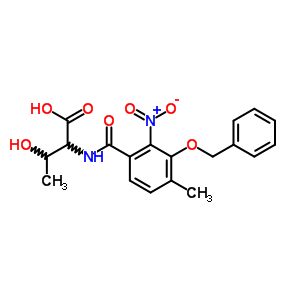 N-[4-甲基-2-硝基-3-(苯基甲氧基)苯甲酰基]-L-苏氨酸结构式_2441-62-5结构式