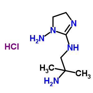 N2-(2-氨基-2-甲基丙基)-4,5-二氢-1H-咪唑-1,2-二胺双盐酸盐结构式_244784-29-0结构式