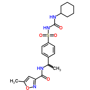 n-[1-[4-[[[(环己基氨基)羰基]氨基]磺酰基]苯基]乙基]-5-甲基-3-异噁唑羧酰胺结构式_24488-96-8结构式