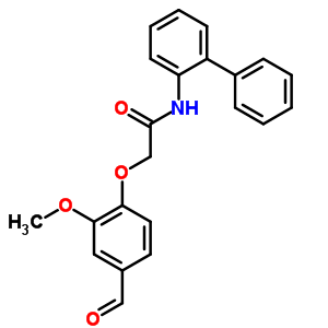 2-(4-甲酰基-2-甲氧基苯氧基)乙酸, n-(2-联苯)酰胺结构式_247592-93-4结构式