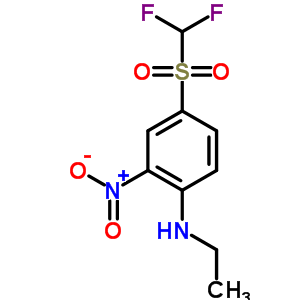 4-[(二氟甲基)磺酰基]-N-乙基-2-硝基-苯胺结构式_24933-34-4结构式