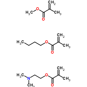 2-Propenoic acid, 2-methyl-, butyl ester, polymer with 2-(dimethylamino)ethyl 2-methyl-2-propenoate and methyl 2-methyl-2-propenoate Structure,24938-16-7Structure