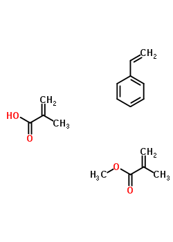甲基丙烯酸与苯乙烯和甲基丙烯酸甲酯聚合物结构式_25035-81-8结构式