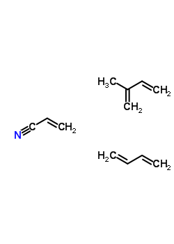2-丙烯腈与 1,3-丁二烯和 2-甲基-1,3-丁二烯聚合物结构式_25135-90-4结构式