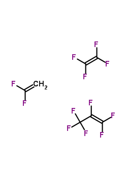 1,1,2,3,3,3-六氟-1-丙烯与 1,1-二氟乙烯和四氟乙烯聚合物结构式_25190-89-0结构式