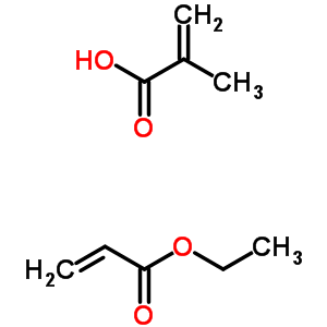 2-甲基-2-丙烯酸与2-丙烯酸乙酯的聚合物 丙烯酸酯的共聚物结构式_25212-88-8结构式