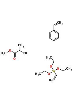 Ethenylbenzene, polymer with ethenyltriethoxysilane and methyl 2-methylpropenoate Structure,25214-28-2Structure