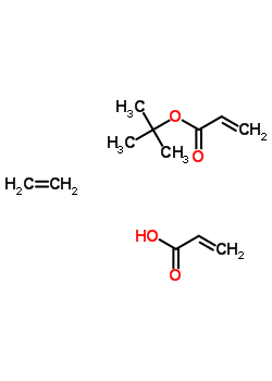 2-丙烯酸与 1,1-二甲基乙基 2-丙烯酸酯和乙烯的聚合物结构式_25266-67-5结构式