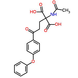 2-(乙酰基氨基)-2-[3-氧代-3-(4-苯氧基苯基)丙基]-丙二酸结构式_2545-55-3结构式