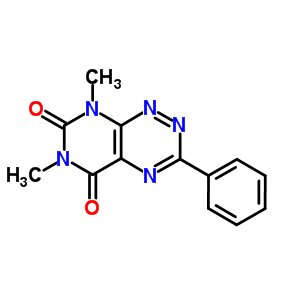 6,8-二甲基-3-苯基-嘧啶并[5,4-e]-1,2,4-三嗪-5,7(6h,8h)-二酮结构式_25696-85-9结构式