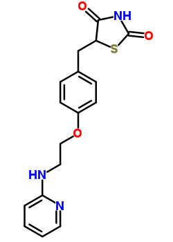 5-{4-[2-(2-吡啶基氨基)乙氧基]苄基}-1,3-噻唑烷-2,4-二酮结构式_257892-31-2结构式