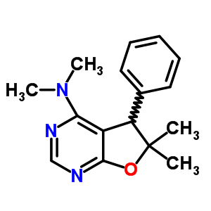 5,6-二氢-n,n,6,6-四甲基-5-苯基-呋喃并[2,3-d]嘧啶-4-胺结构式_25844-55-7结构式