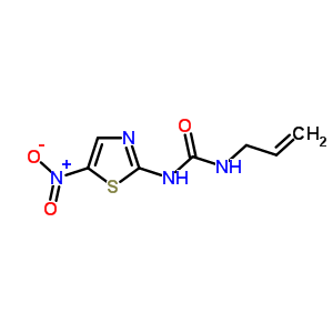 n-(5-硝基-2-噻唑)-n-2-丙烯-1-基-脲结构式_26173-34-2结构式