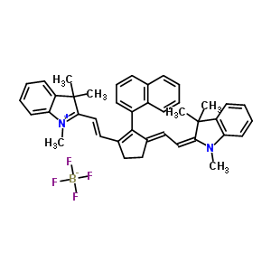 1,3,3-Trimethyl-2-((e)-2-(2-(1-naphthyl)-3-[(e)-2-(1,3,3-trimethyl-1,3-dihydro-2h-indol-2-ylidene)ethylidene]-1-cyclopenten-1-yl)ethenyl)-3h-indolium tetrafluoroborate Structure,262607-20-5Structure