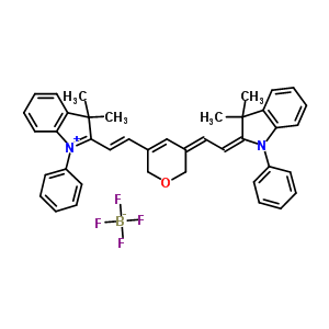 2-((E)-2-[5-[(z)-2-(3,3-dimethyl-1-phenyl-1,3-dihydro-2h-indol-2-ylidene)ethylidene]-2h-pyran-3(6h)-yl]ethenyl)-3,3-dimethyl-1-phenyl-3h-indolium tetrafluoroborate Structure,262607-26-1Structure