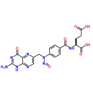 (9CI)-N-[4-[[(2-氨基-1,4-二氢-4-氧代-6-蝶啶yl)甲基]亚硝基氨基]苯甲酰基]-L-谷氨酸结构式_26360-21-4结构式