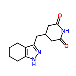 4-[(4,5,6,7-四氢-1H-吲唑-3-基)甲基]-2,6-哌啶二酮结构式_26365-85-5结构式
