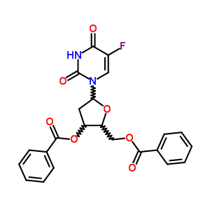 2-脱氧-5-氟-尿苷 3,5-二苯甲酸结构式_2691-71-6结构式