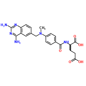 n-[4-[[(2,4-二氨基-6-喹唑啉)甲基]甲基氨基]苯甲酰基]-L-谷氨酸结构式_27244-49-1结构式