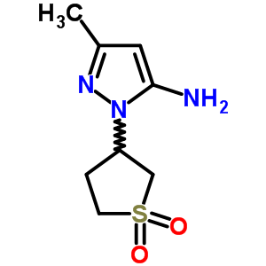1-(1,1-二氧化四氢噻吩-3-基)-3-甲基-1H-吡唑-5-胺结构式_27280-97-3结构式