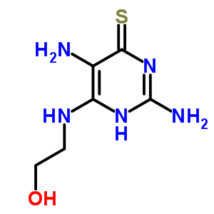 2,5-二氨基-6-[(2-羟基乙基)氨基]-4(3H)-嘧啶硫酮结构式_2846-80-2结构式