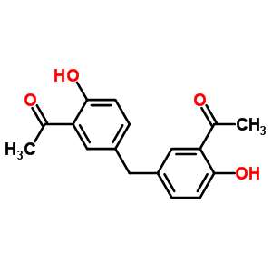 1-[5-(3-乙酰基-4-羟基-苄基)-2-羟基-苯基]-乙酮结构式_28467-22-3结构式