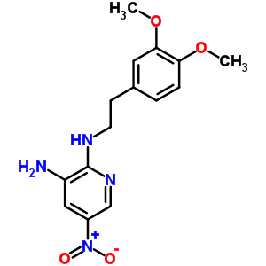 n2-[2-(3,4-二甲氧基苯基)乙基]-5-硝基-2,3-吡啶二胺结构式_2853-44-3结构式
