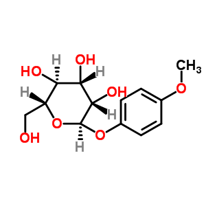 4-甲氧苯基-α-D-吡喃甘露糖苷结构式_28541-75-5结构式