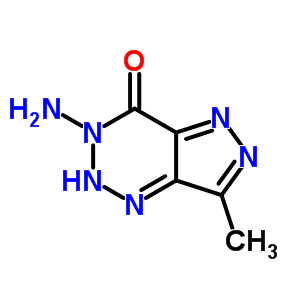 3-氨基-3,5-二氢-7-甲基-4H-吡唑并[4,3-d]-1,2,3-噻嗪-4-酮结构式_28668-13-5结构式