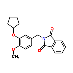 2-[[3-(Cyclopentyloxy)-4-methoxyphenyl]methyl]phthalimide Structure,287196-92-3Structure
