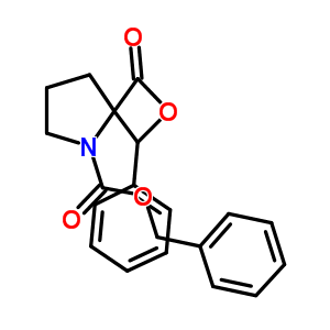 1-氧代-3-苯基-2-噁-5-氮杂螺[3.4]辛烷-5-羧酸苯基甲酯结构式_287401-29-0结构式